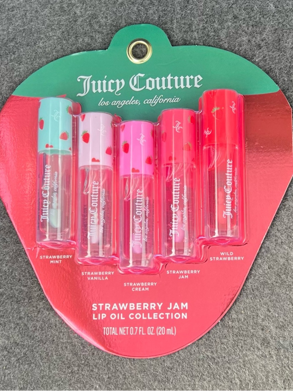 Juicy Couture Strawberry Jam Lip Oil collection.Mint/Cream/Vanilla/jam/ Wild.